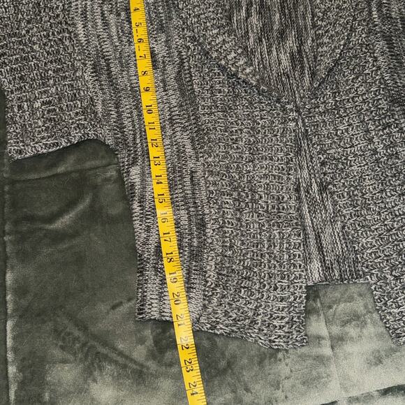 Say What? Y2K VTG Cardigan Sweater Women’s Large Gray Shawl Collar Short Sleeve - Picture 6 of 6